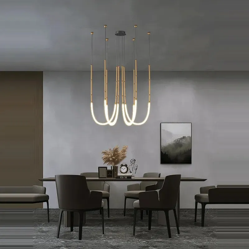 LED DIY Minimalism Stainless Steel Gold Black Designer Lustre Lamparas De Techo Ceiling Lights.Ceiling Lamp For Living Room