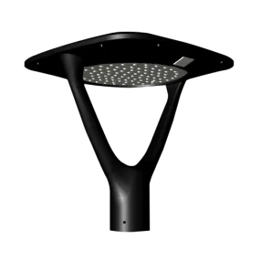LED Dual Arm Architectural Aeroform Square Post Top Light, 100 watt