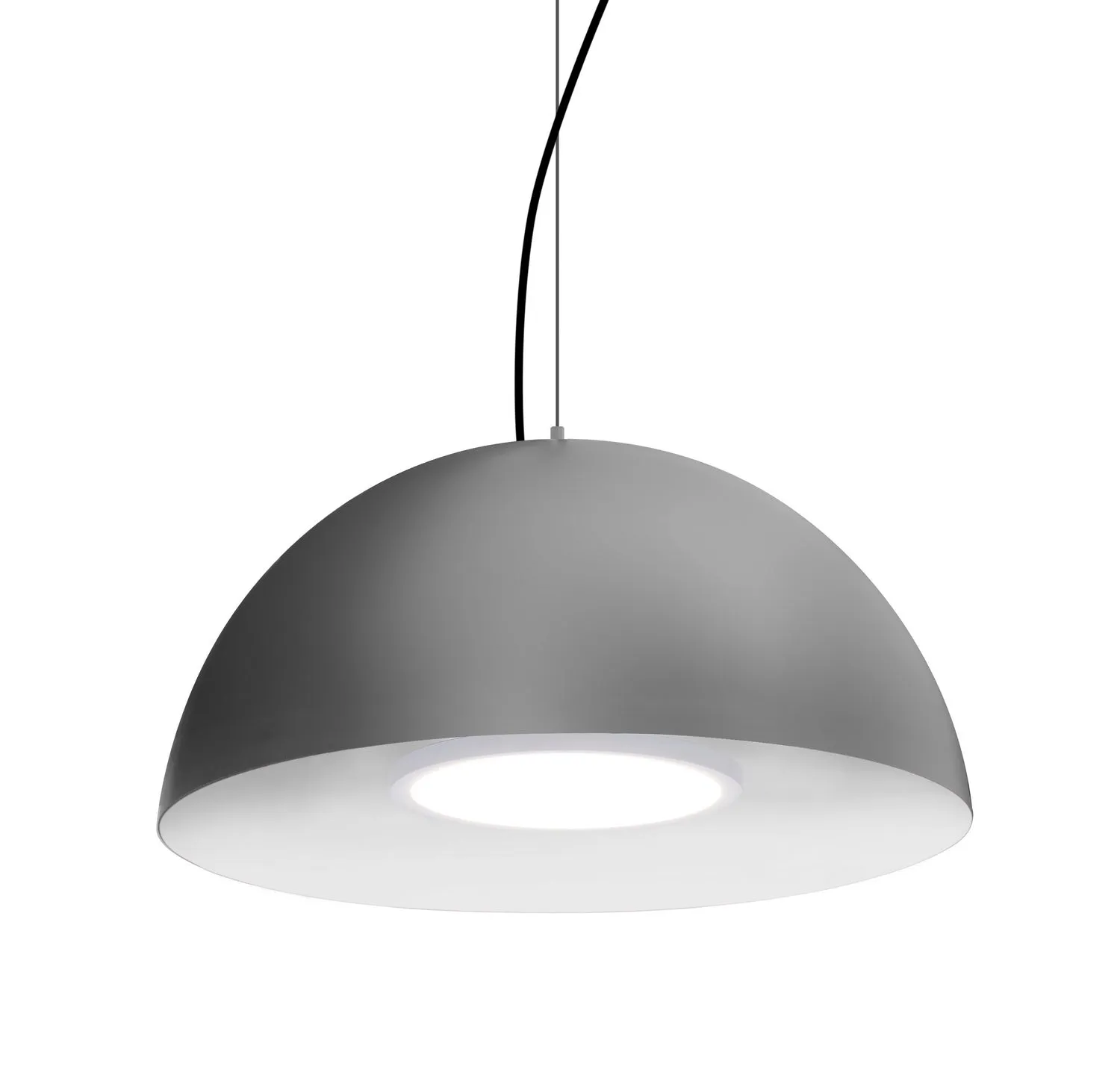LED Pendant from the Flux Collection in Black Finish by Besa