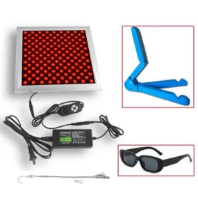 LED-Red-Light-Therapy-Device with Hanging-mounted Hardware and Triangle bracket 150W AC100-240V LED Panel Deep 660nm and Near-Infrared 850nm LED Light Combo for Skin Beauty,Pain Relief of Muscles and Joints