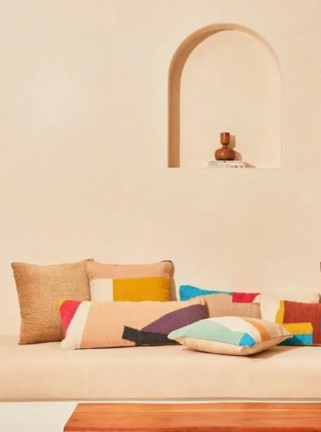 Leh Handcrafted Lumbar Pillow - Multi