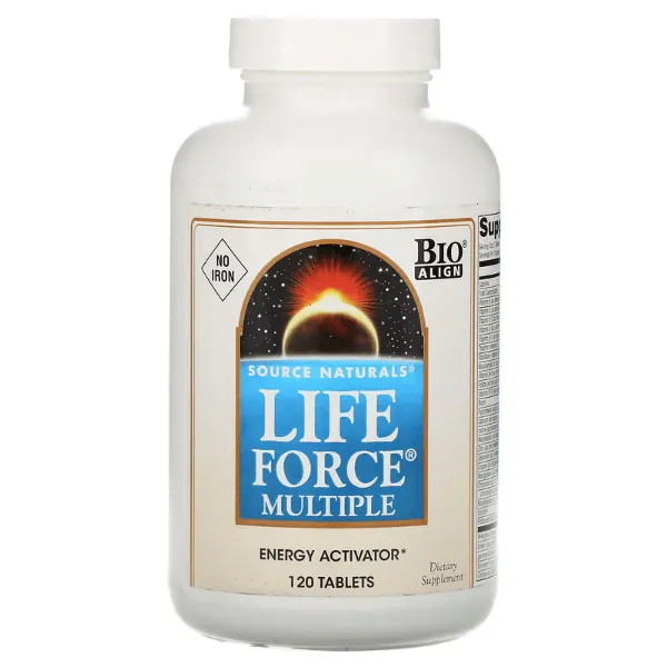 Life Force Multivitamin, No Iron, 120 Tablets, Source Naturals