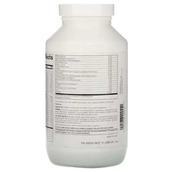 Life Force Multivitamin, No Iron, 180 Tablets, Source Naturals