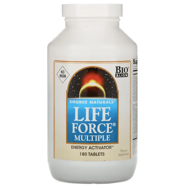 Life Force Multivitamin, No Iron, 180 Tablets, Source Naturals
