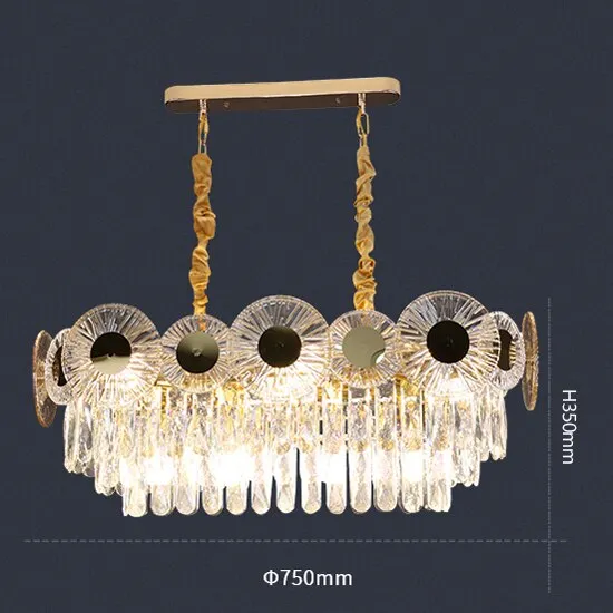 Light Luxury Crystal Pendant Lamps High-end Living Room Dining Room Bedroom Modern Simple Atmosphere Hanging Lamp For Ceiling