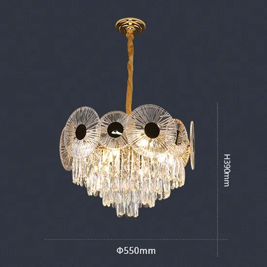 Light Luxury Crystal Pendant Lamps High-end Living Room Dining Room Bedroom Modern Simple Atmosphere Hanging Lamp For Ceiling
