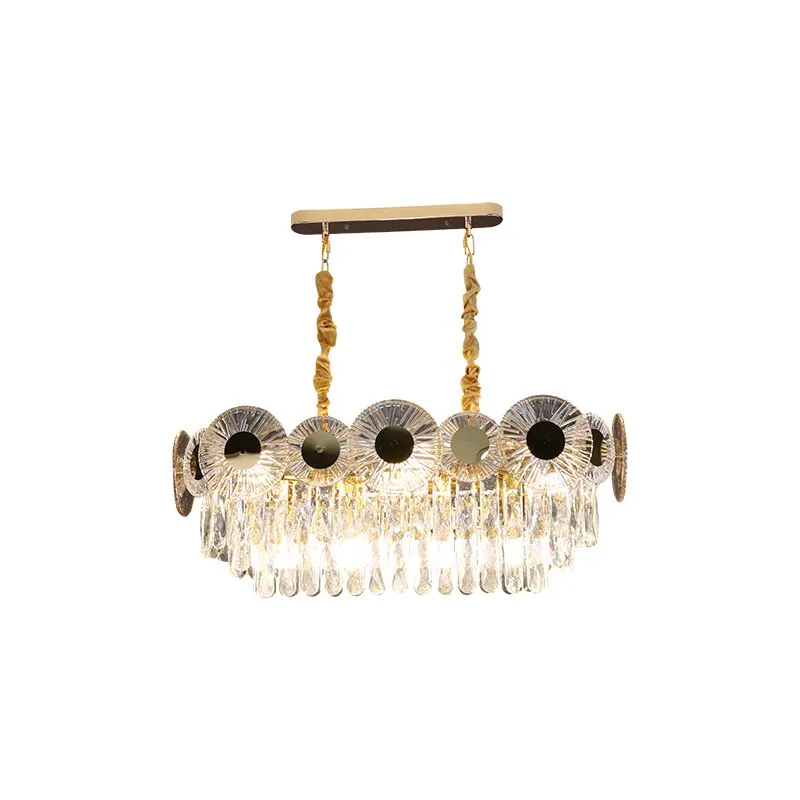 Light Luxury Crystal Pendant Lamps High-end Living Room Dining Room Bedroom Modern Simple Atmosphere Hanging Lamp For Ceiling