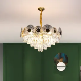 Light Luxury Crystal Pendant Lamps High-end Living Room Dining Room Bedroom Modern Simple Atmosphere Hanging Lamp For Ceiling