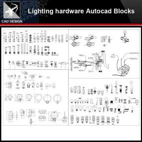 ★【Lighting hardware Autocad Blocks】-All kinds of Lighting Autocad Blocks Collection