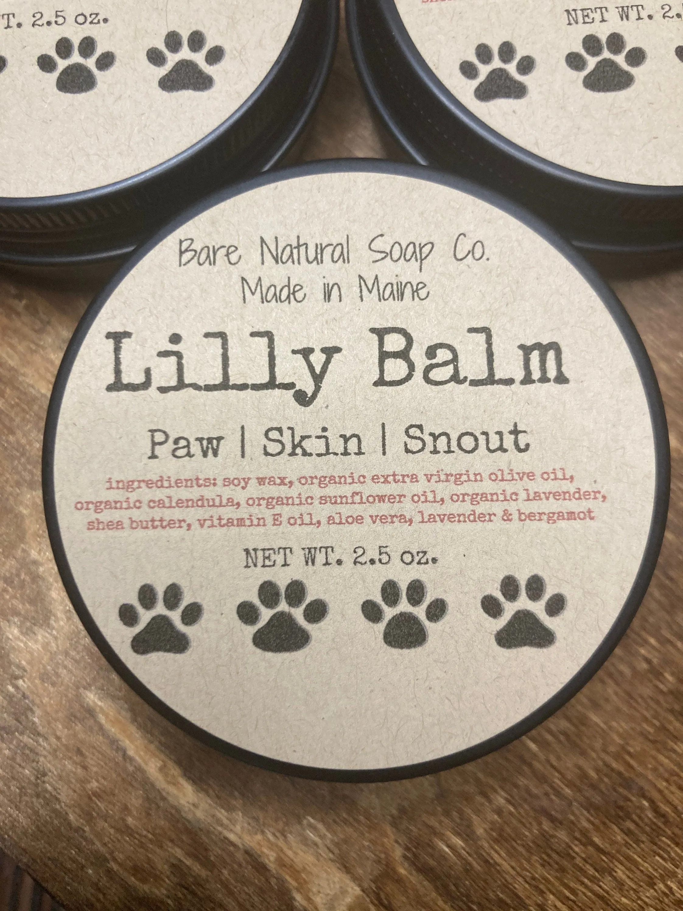 Lilly Balm | Natural Herbal Infused Dog Balm | Paw Skin Snout Balm