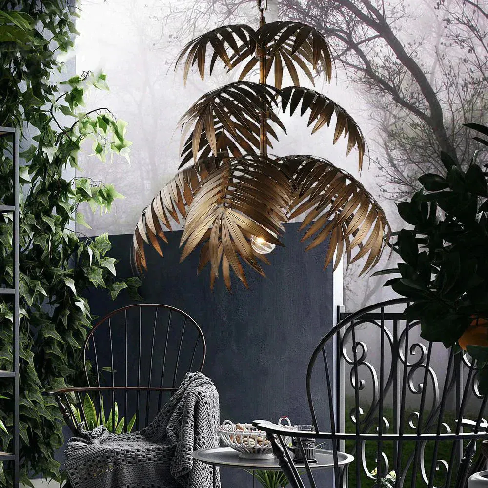 Loft Modern Coconut Tree Pendant Light LED E27 Industrial Creative Hanging Lamp For Living Room Restaurant Bedroom Lobby Hotel