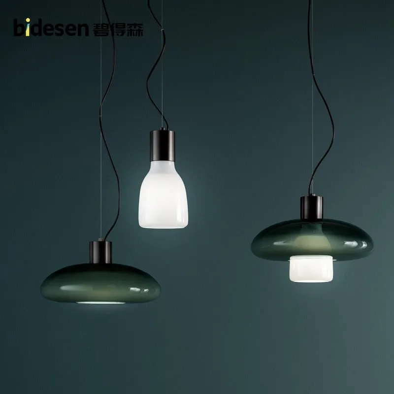 Luxury Art Glass Pendant Lights for Minimalist Restaurant - Personalized Design