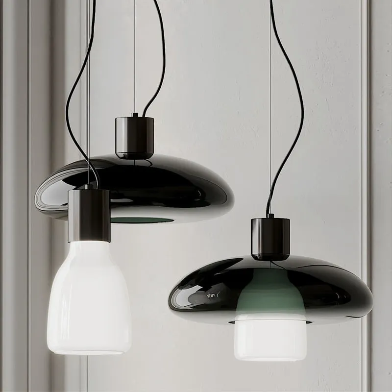 Luxury Art Glass Pendant Lights for Minimalist Restaurant - Personalized Design
