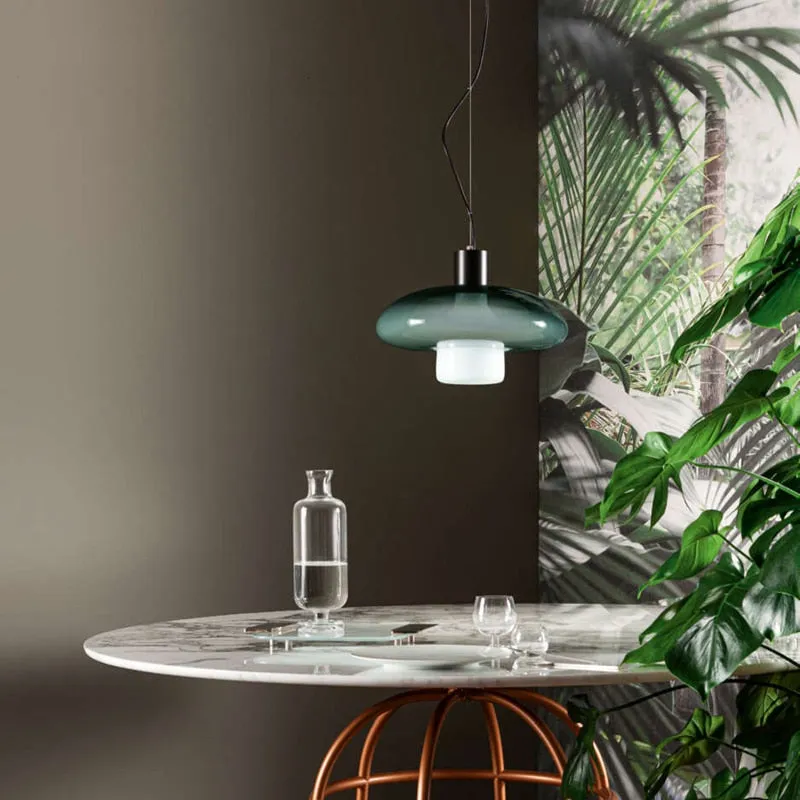 Luxury Art Glass Pendant Lights for Minimalist Restaurant - Personalized Design