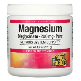 Magnesium Bisglycinate, Pure, 200 mg, Natural Factors