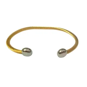 MAGNETJEWELRYSTORE Twisted Stainless Steel Magnetic Therapy Bracelet