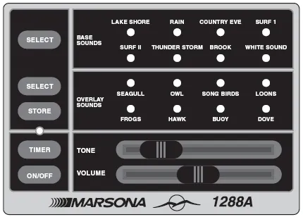 Marsona 1288A - Tinnitus masker and noise generator machine