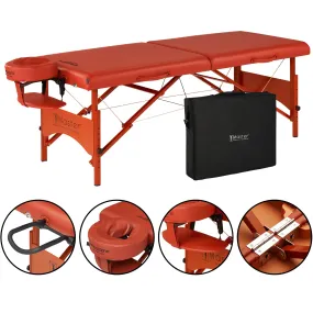 Master Massage 25" FAIRLANE™ Portable Massage Table Package with Sport Sized That's PERFECT For Pros On the Go! without Therma Top (Cinnamon Color)