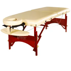 Master Massage 28'' Caribbean / Vista Portable Massage Table Package with Memory Foam, Regulation Size & Easy to Move Around! Cream Color
