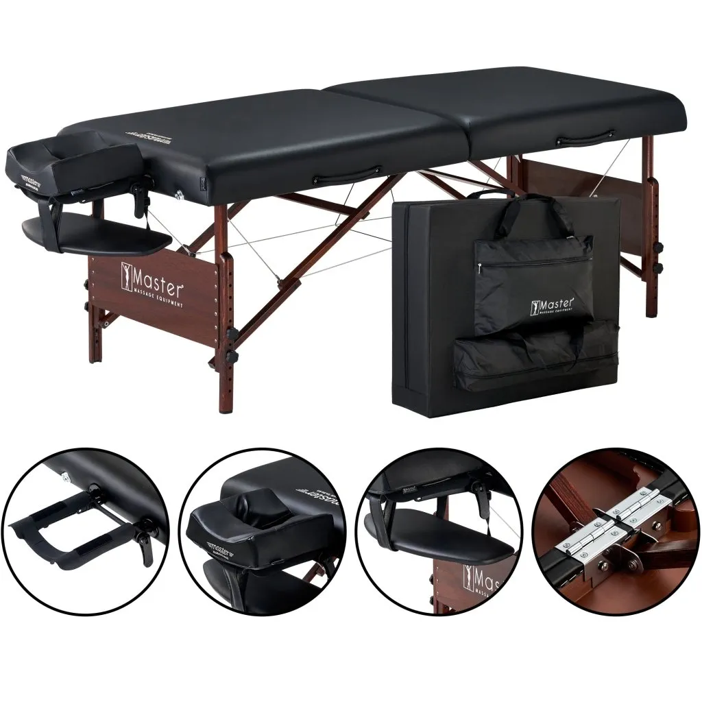 Master Massage 30'' DEL RAY Portable Massage Table Package with Ambient Light System