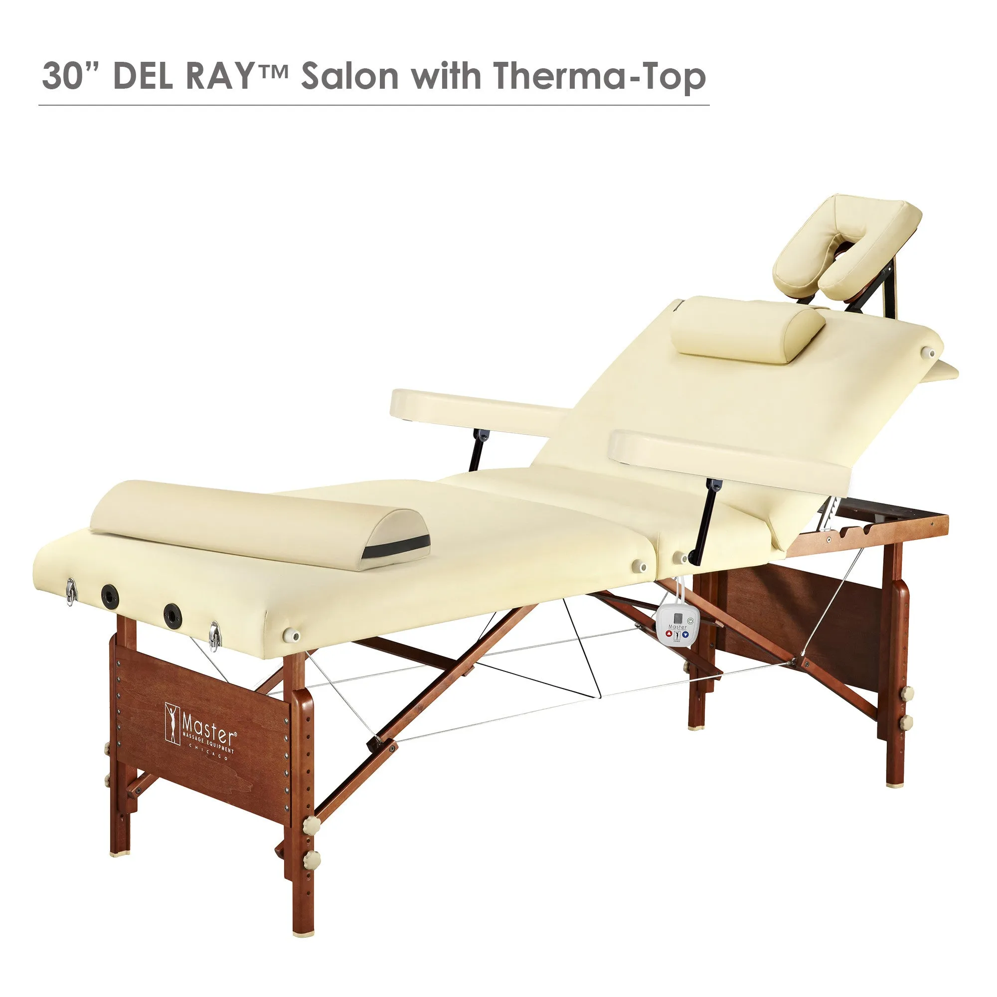 Master Massage 30" DEL RAY™ Portable Massage Table Package with THERMA-TOP® - Built-In Adjustable Heating System for Extreme Comfort! (Sand Color)