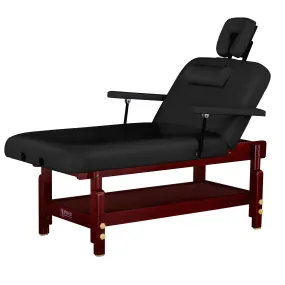 Master Massage 31" MONTCLAIR™ Stationary Massage Table Package with Lift Back Action & MEMORY FOAM! (Black Color )