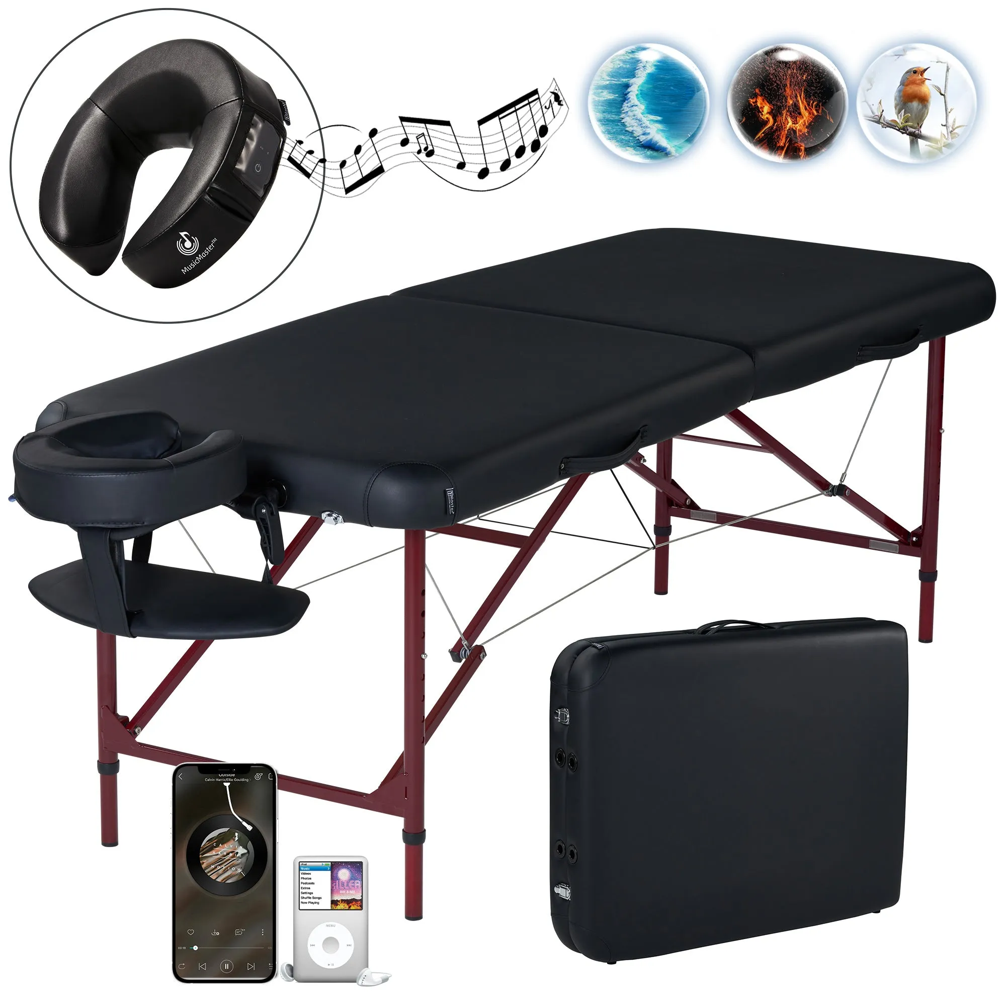 Master Massage 70cm ZEPHYR Portable Aluminium Massage Table Package