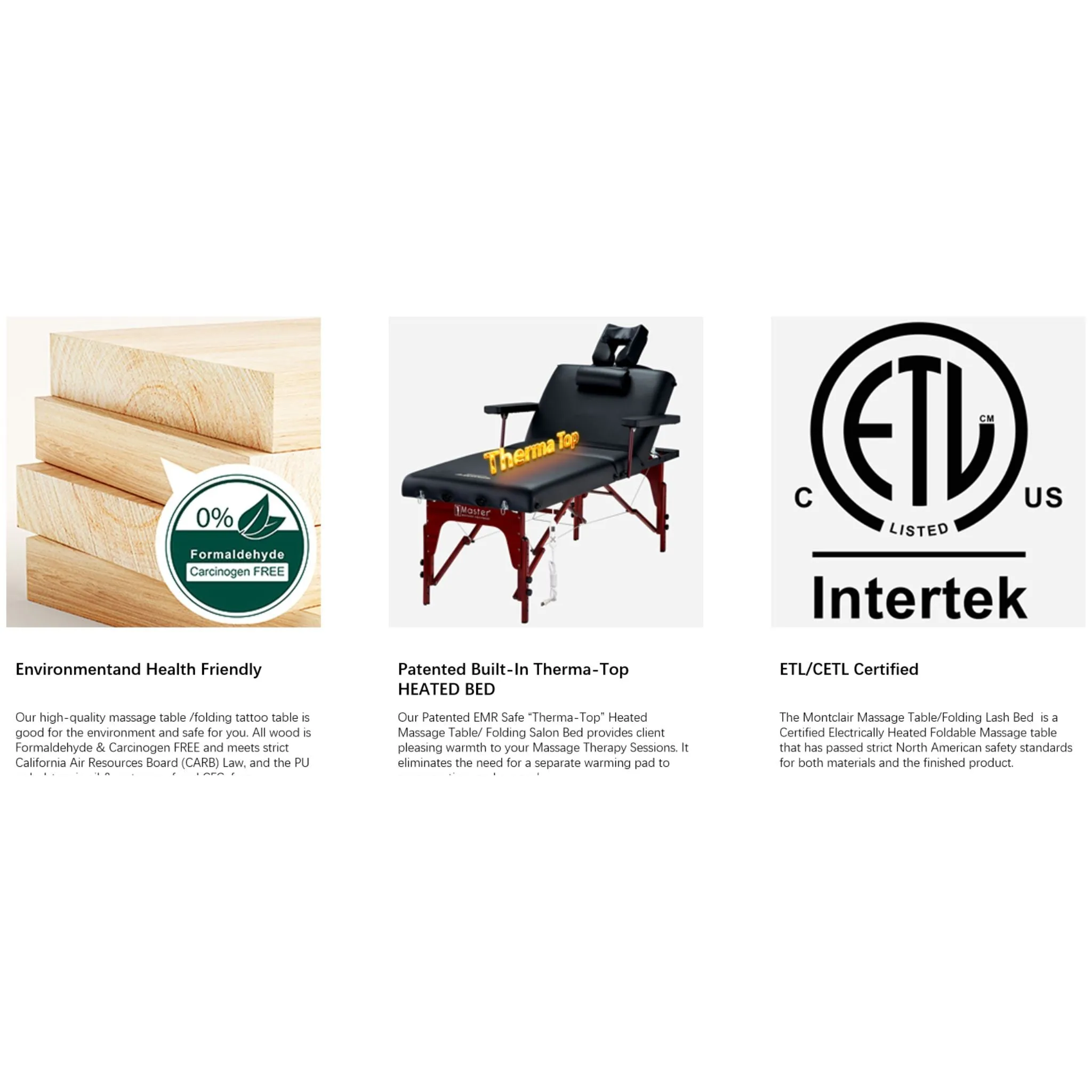 Master Massage 76cm Montclair Salon Therma-Top Ultimate Massage Table and Package