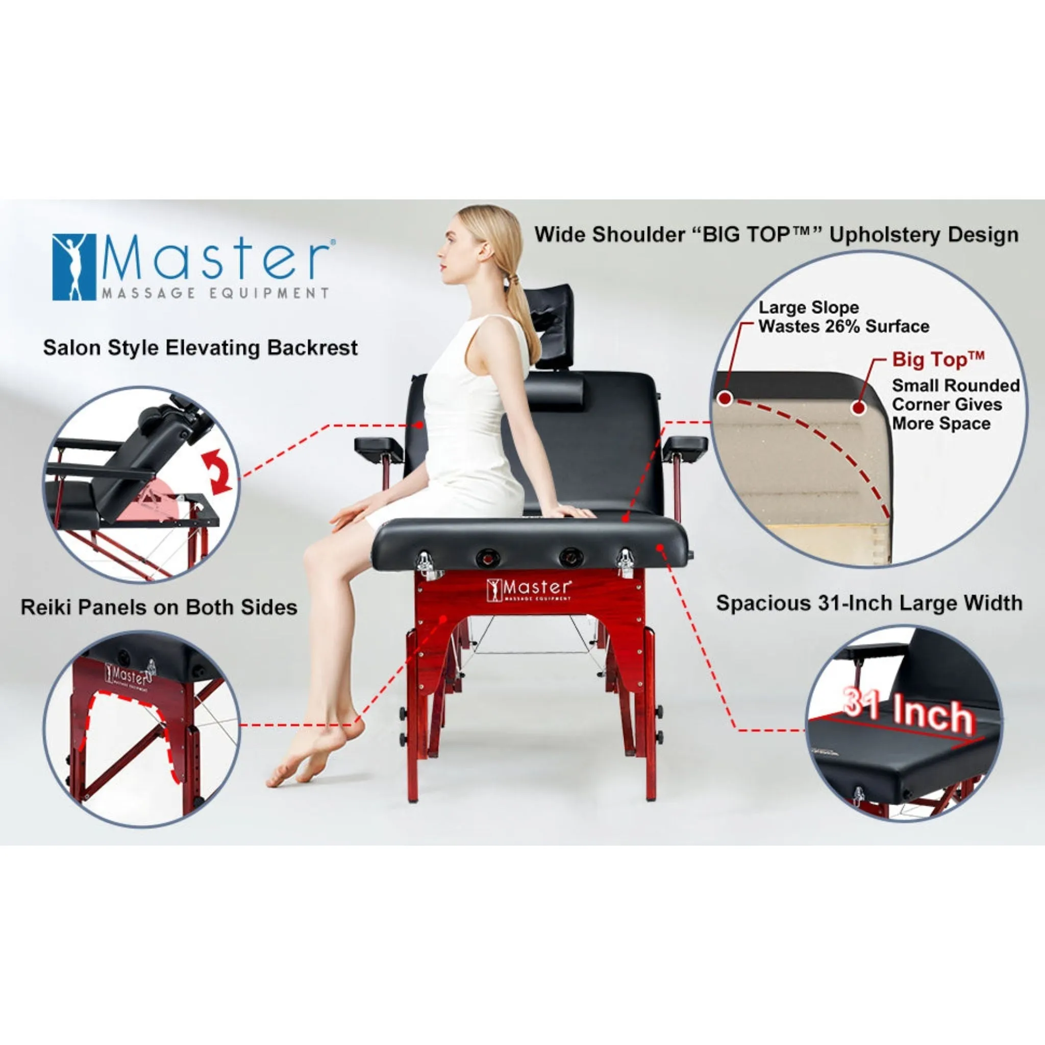 Master Massage 76cm Montclair Salon Therma-Top Ultimate Massage Table and Package