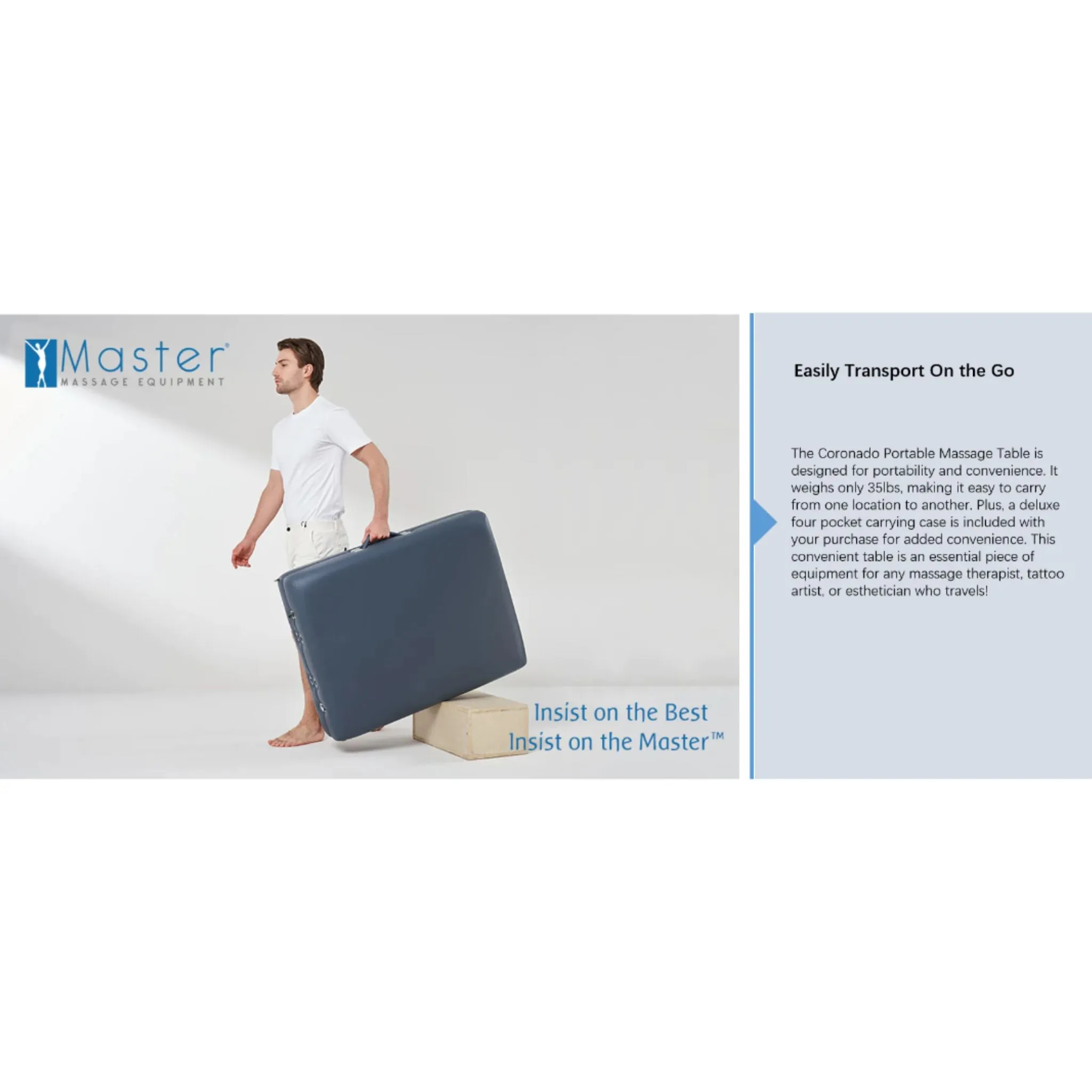 Master Massage CORONADO LX Portable Massage Table with Therma-Top Heating System - 71cm