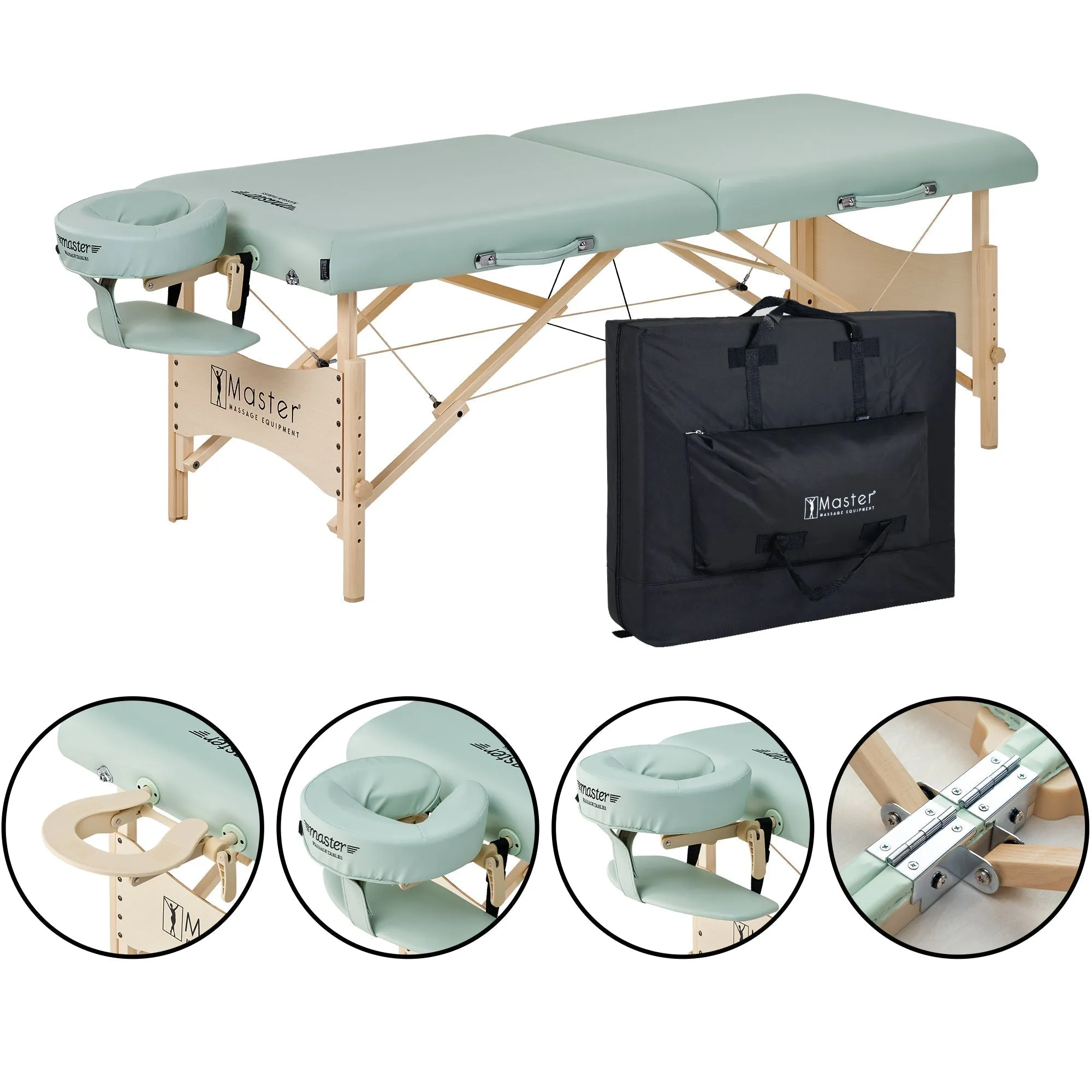 Master Massage Lily Green Paradise Portable Massage Table with Galaxy Lighting System - 71 cm