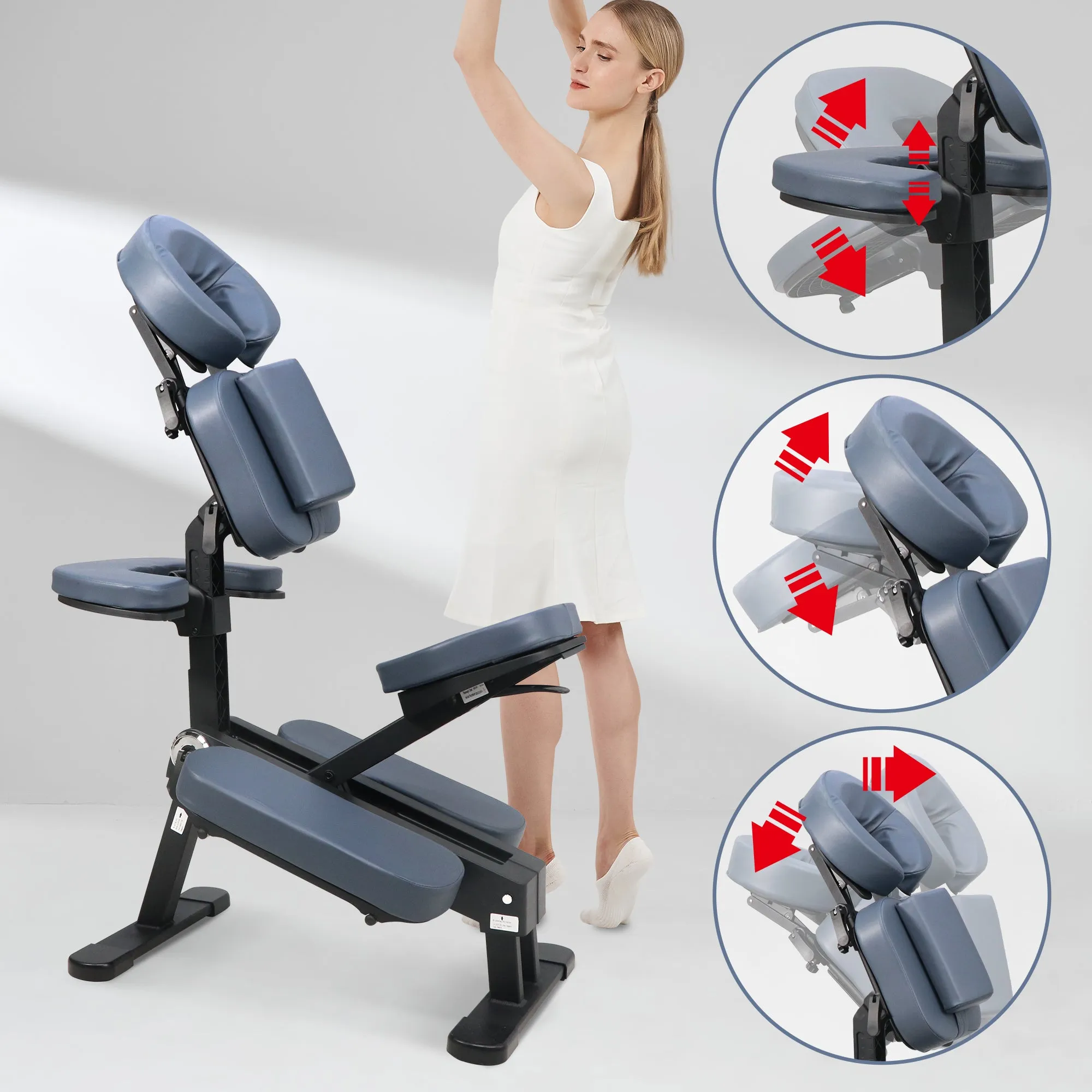 Master Massage - Master Massage Gymlane Portable Massage Chair Royal Blue