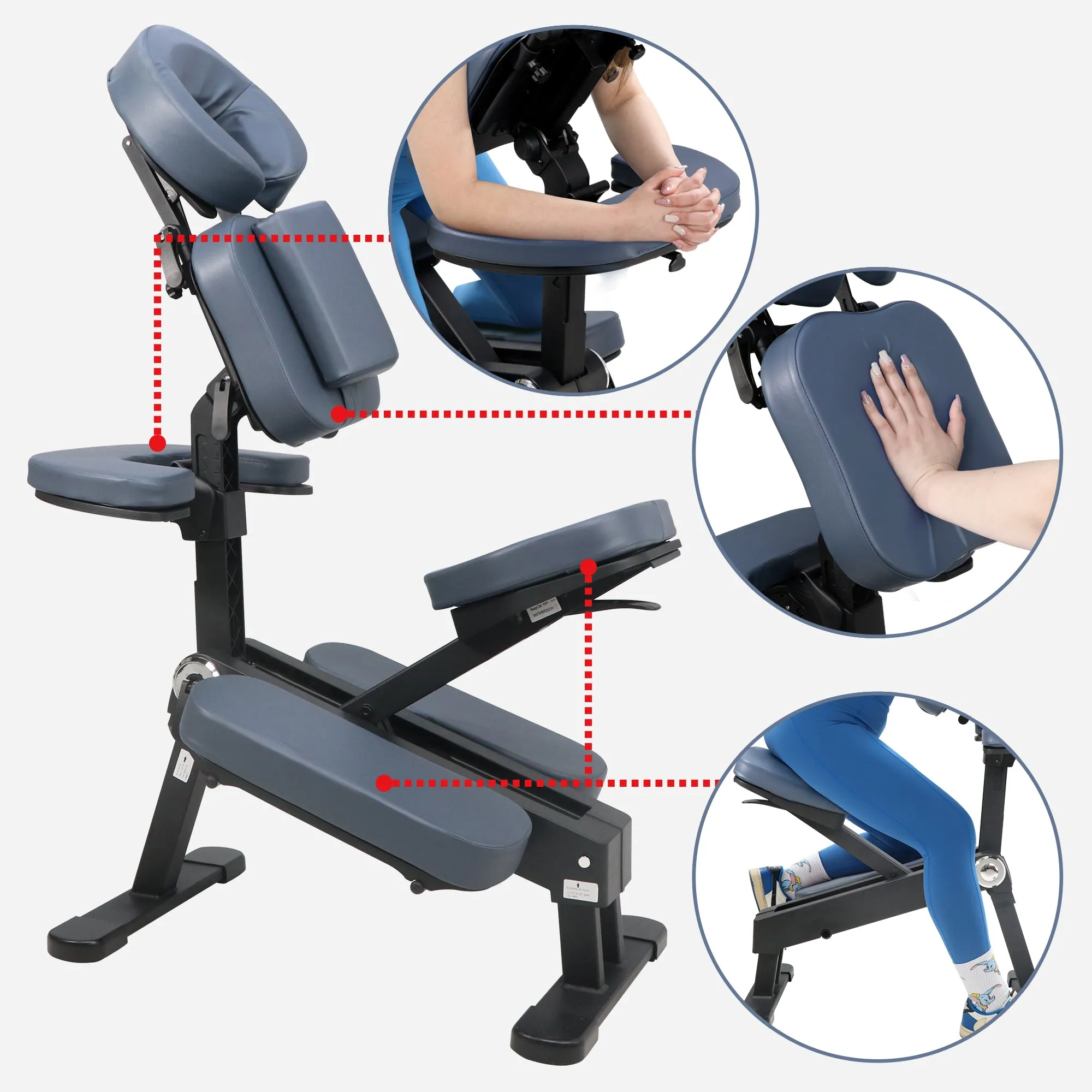 Master Massage - Master Massage Gymlane Portable Massage Chair Royal Blue