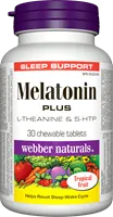 Melatonin Plus, L-Theanine and 5-HTP, 1.5 mg (100mg, 15mg), 30 chewable tablets/40 chewable tablets