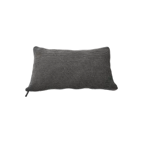 MEND 24" X 16" CROCHET PILLOW, ANTHRACITE