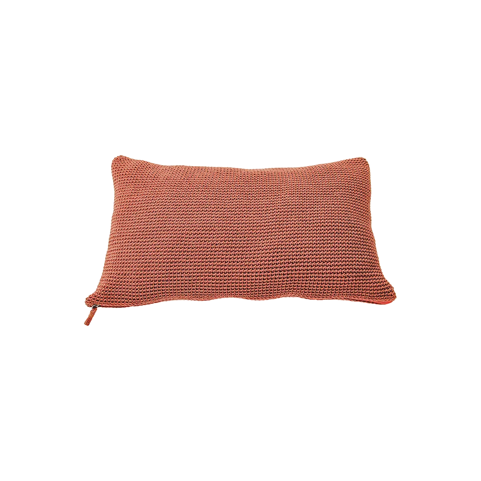 MEND 24" X 16" CROCHET PILLOW, COPPER
