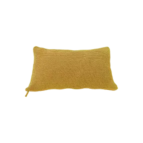 MEND 24" X 16" CROCHET PILLOW, GOLD