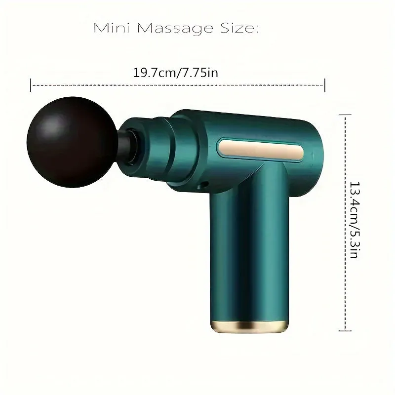 Mini Massage Gun, Muscle Handheld Massage Gun Deep Tissue With 4 Massage Heads For Muscle Relaxation, Gift For Men And Women