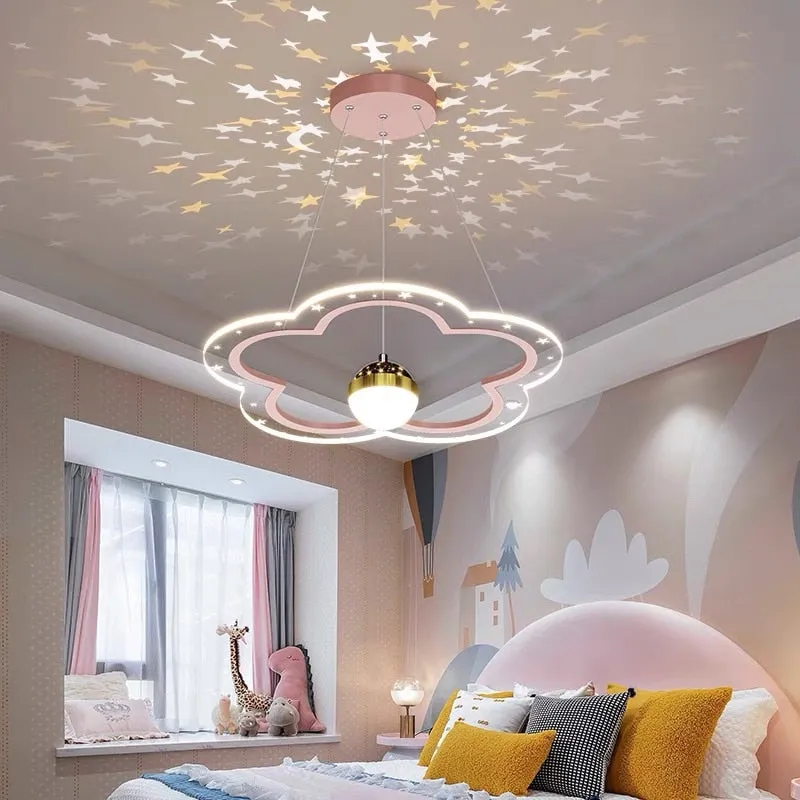Modern LED Starry Sky Art Deco Chandelier For Bedroom