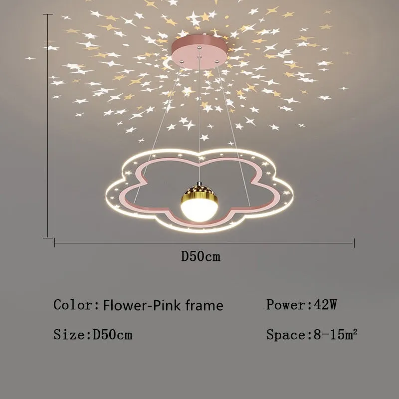 Modern LED Starry Sky Art Deco Chandelier For Bedroom