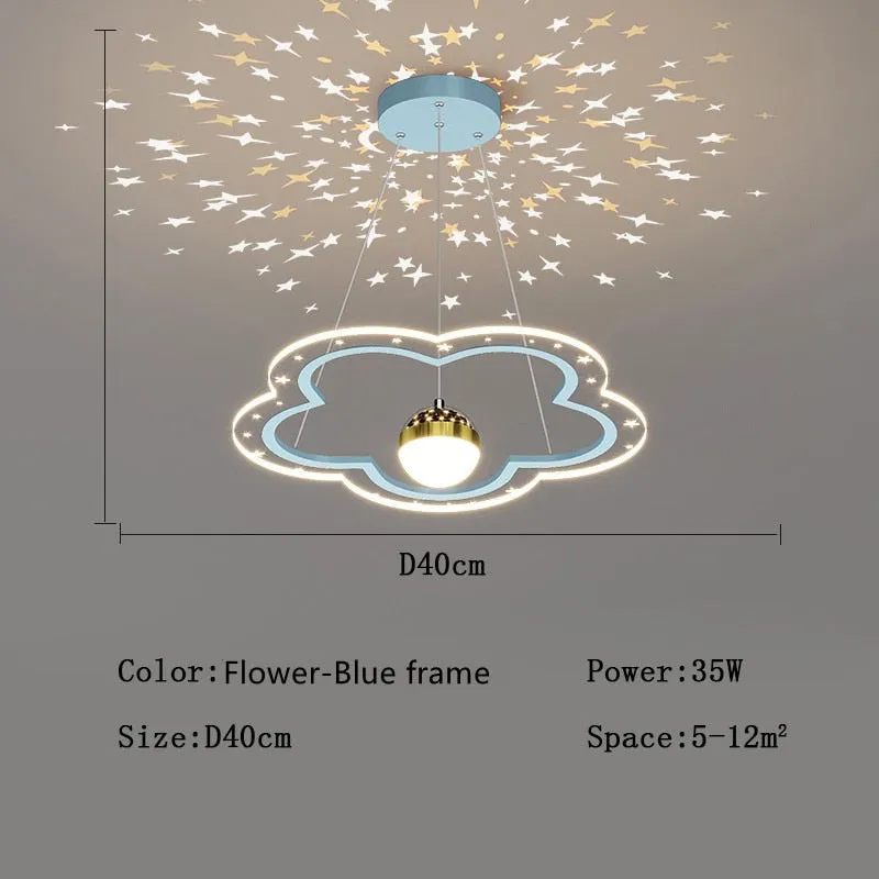 Modern LED Starry Sky Art Deco Chandelier For Bedroom
