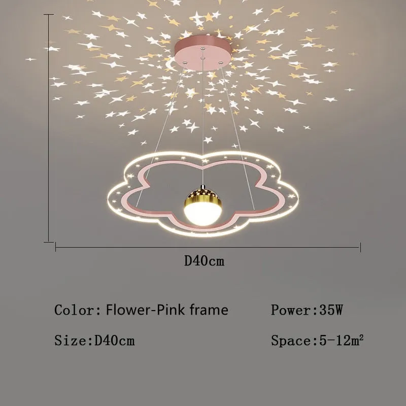 Modern LED Starry Sky Art Deco Chandelier For Bedroom
