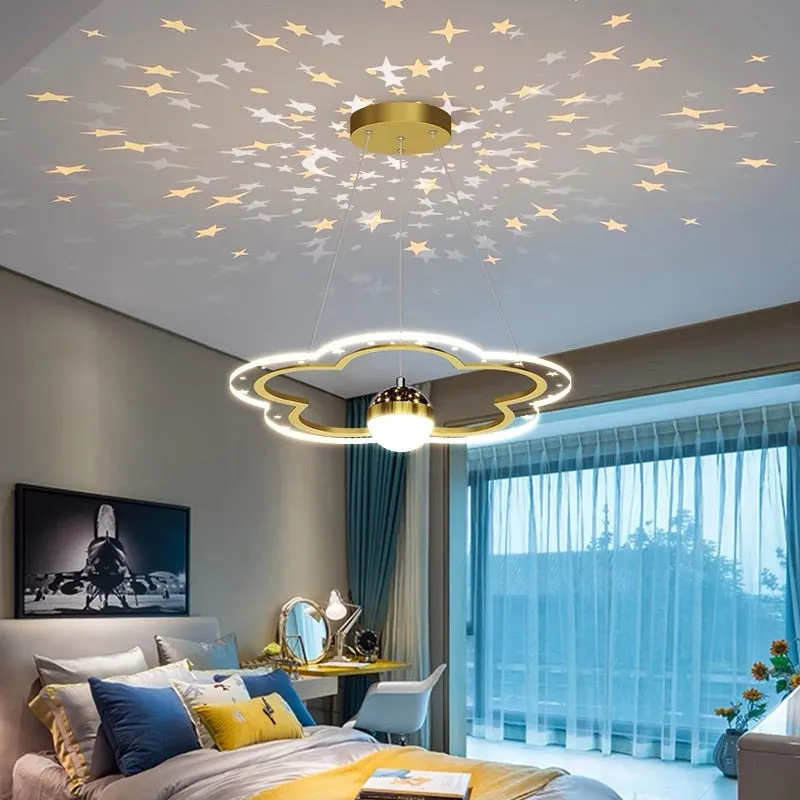 Modern LED Starry Sky Art Deco Chandelier For Bedroom