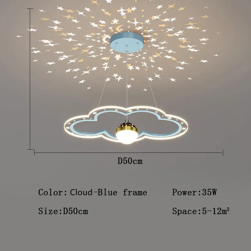 Modern LED Starry Sky Art Deco Chandelier For Bedroom
