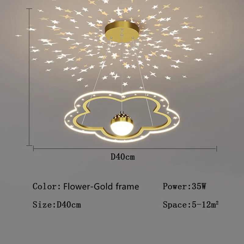 Modern LED Starry Sky Art Deco Chandelier For Bedroom