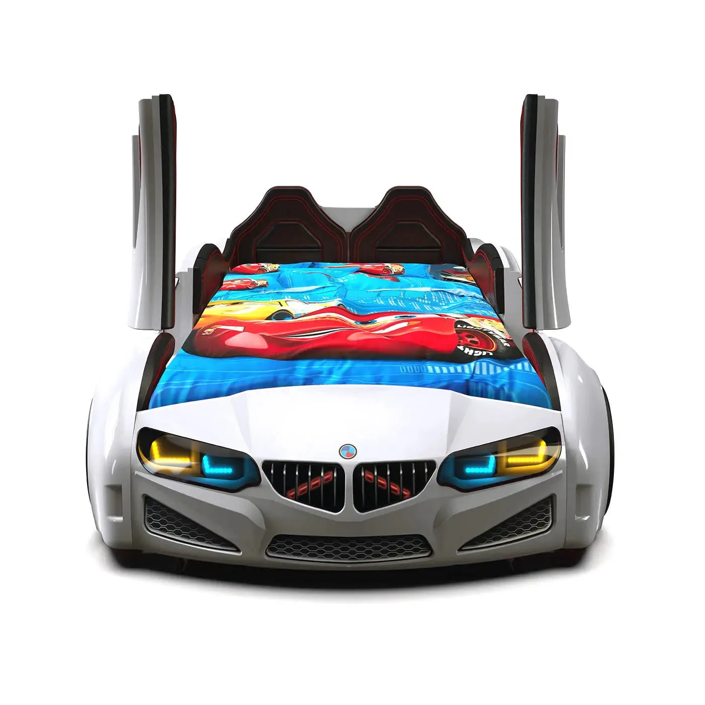 MZ Super Race Car Bed For Kids w/LEDs & Sound Effects