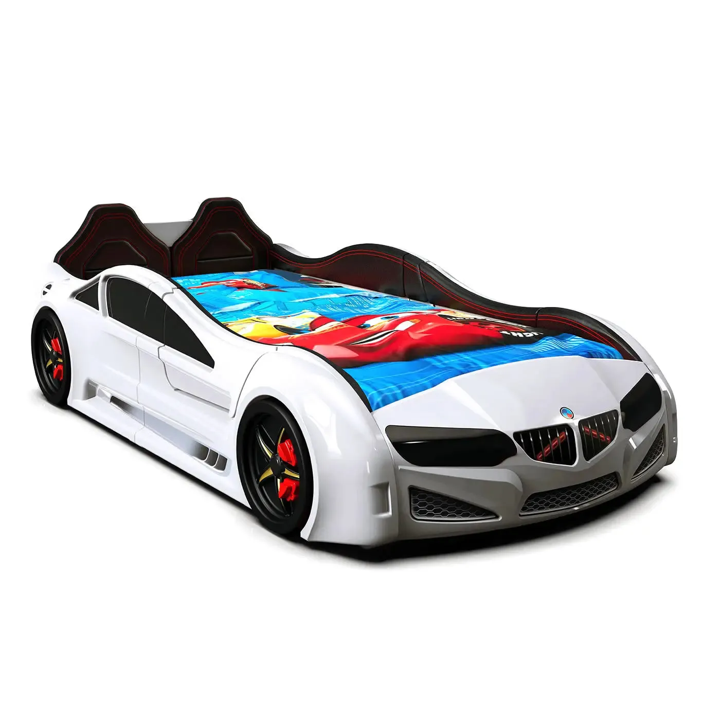 MZ Super Race Car Bed For Kids w/LEDs & Sound Effects