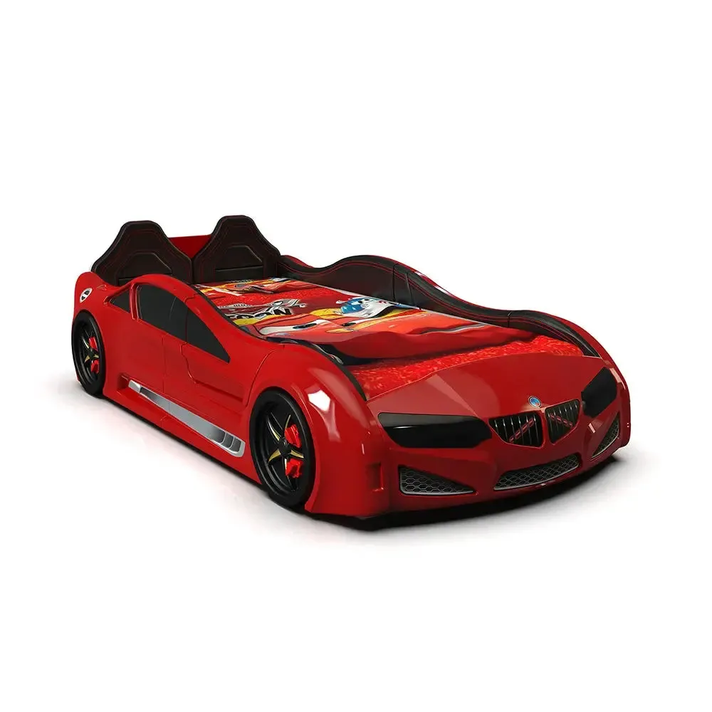 MZ Super Race Car Bed For Kids w/LEDs & Sound Effects