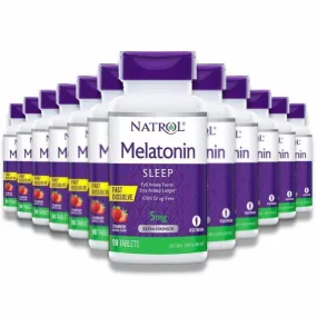 Natrol - Melatonin Fast Dissolve Strawberry  5 mg 90 Tablets - 12 Pack