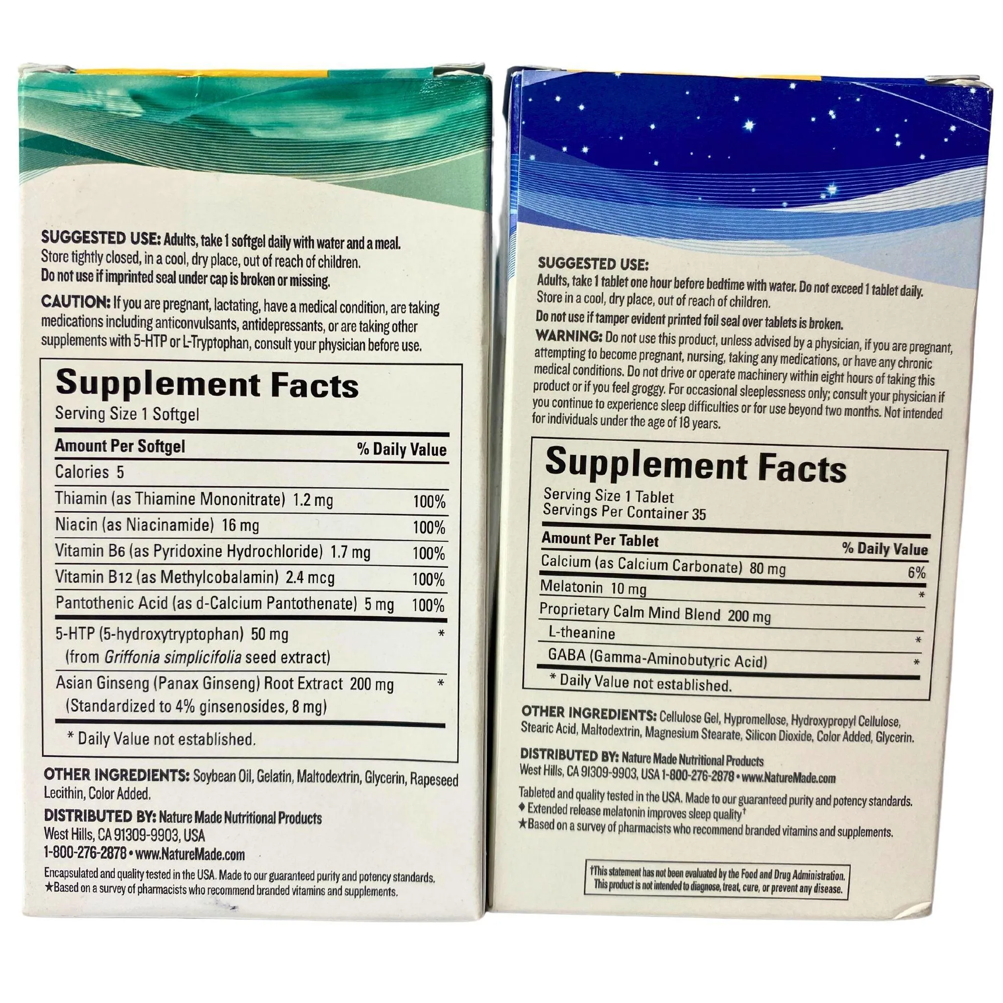 Nature Made Wellblends Sleep Longer & Positive Mood & Energy Mix (50 Pcs Lot)